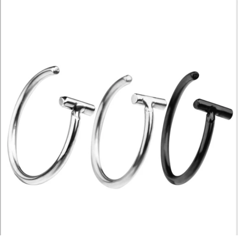 

LUMPER Medical titanium steel I have no hole stainless steel lip nail lip ring lip clip nose nail nose ring false hole