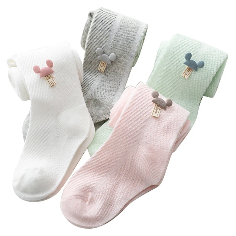 

2021 Summer New Thin Mesh Bear Twill Children's Pantyhose Baby Anti Mosquito Socks Leggings for Kids Clothing