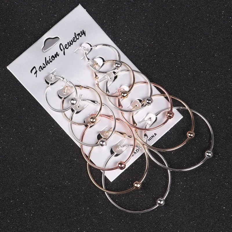 Индивидуальные сплав гальванических красивые большие серьги кольца для женщин
