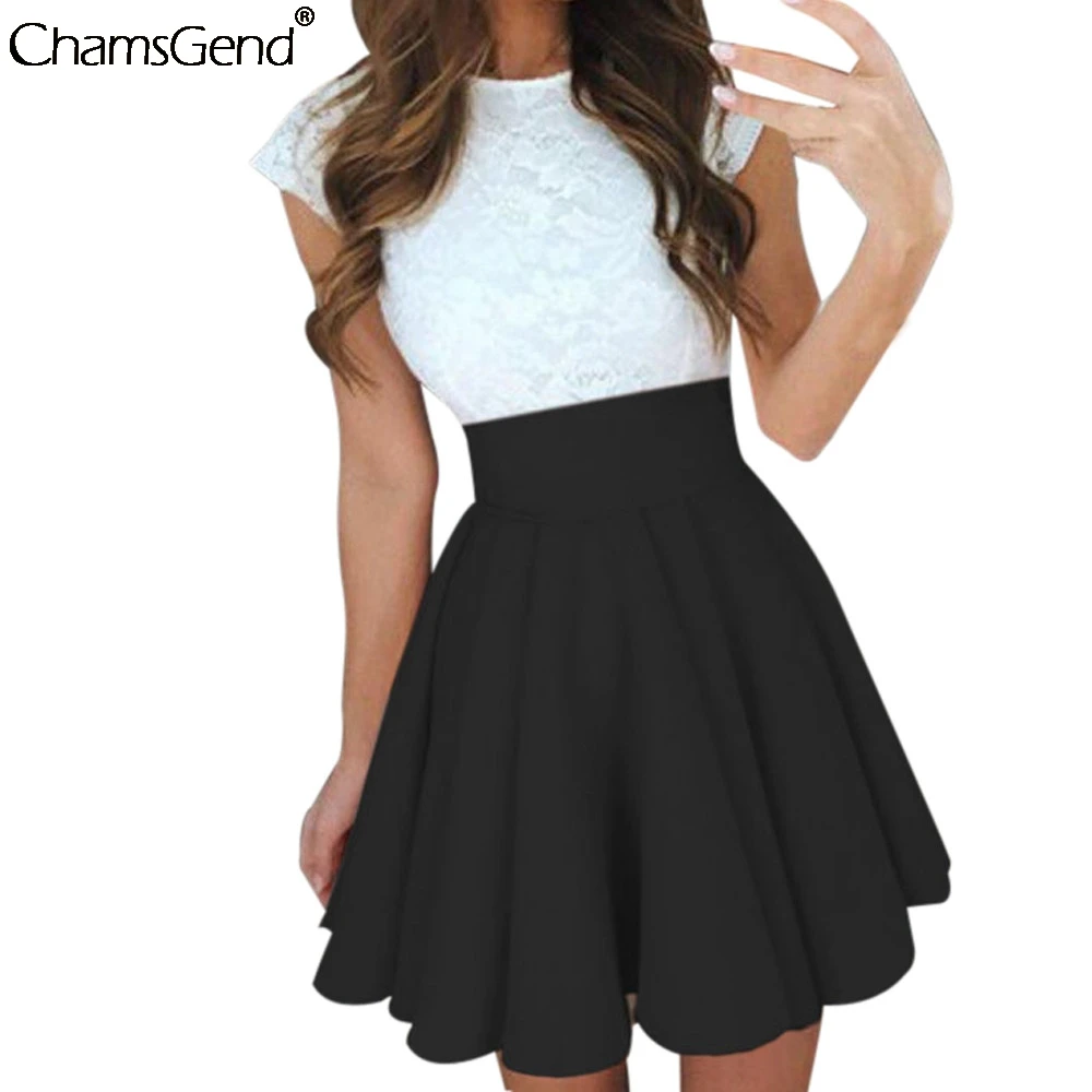 

Women Mini Skater Skirt Summer Fashion Party Cocktail Short Skirt Ladies Solid Casual Daily Ladies Mini Skirts Faldas Mujer Moda