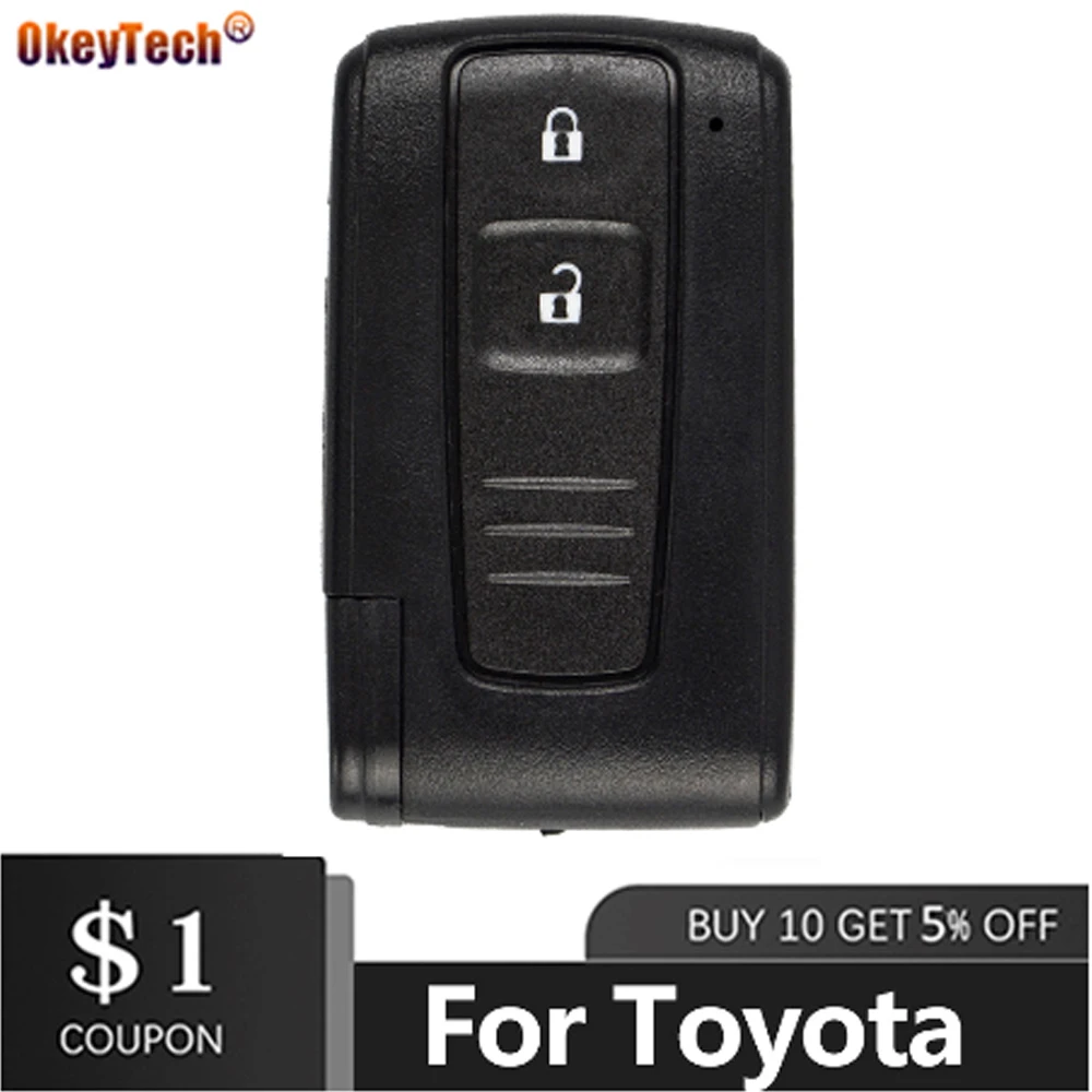 Чехол OkeyTech на 2 кнопки для Toyota Prius Corolla Verso Smart Card с лезвием Toy43 бесплатная