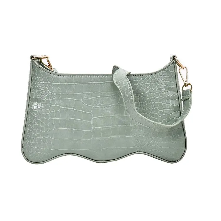 2020 spring and summer niche retro crocodile pattern underarm bag handbag ladies hand bag simple one-shoulder diagonal small bag
