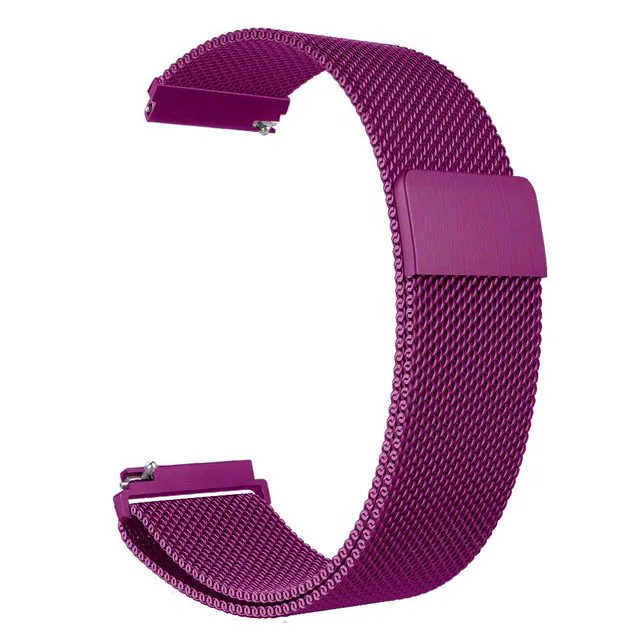 pruple Миланский ремешок для samsung Galaxy watch 46 мм/42 мм/Active 2 band gear S3 Frontier/S2/sport из нержавеющей стали huawei watch GT 46 мм - Цвет ремешка: pruple