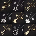 Ожерелье из нержавеющей стали SMJEL для женщин, детское ожерелье с изображением кокосового дерева, колье, 2021, оптовая продажа