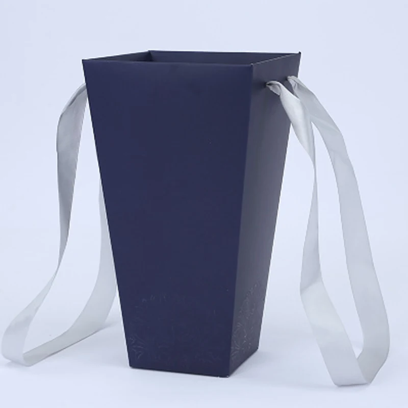 Цветочная коробка из крафт-бумаги с ручкой удобное ведро для розы цветов подарок