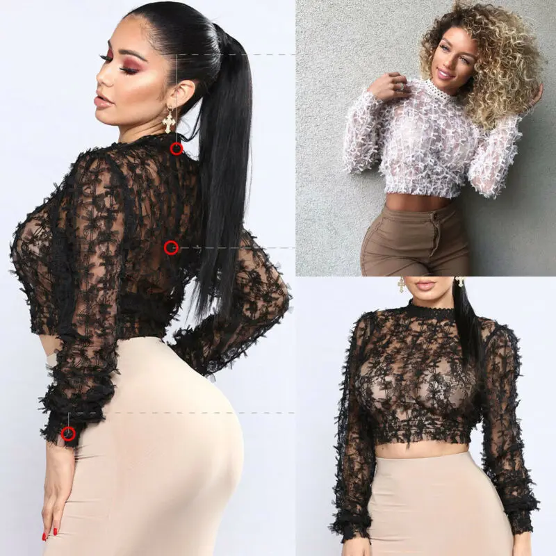 Новинка 2019 женские сексуальные длинные свободные блузки из органзы с оборками