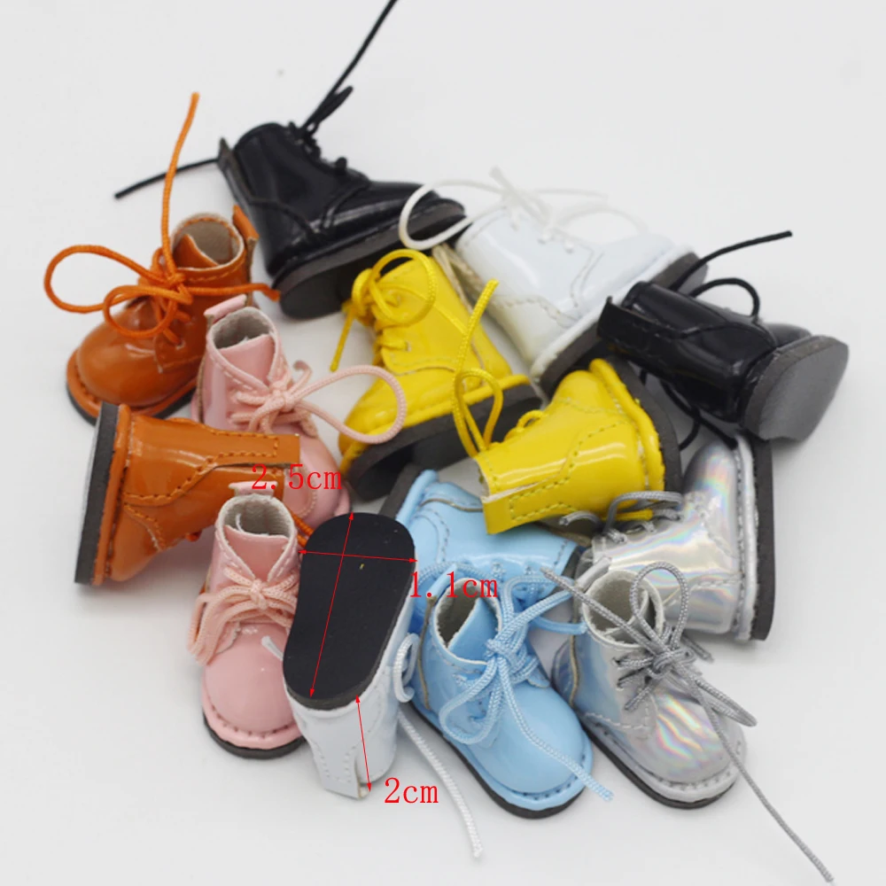 

2.5*1.1cm mini dolls Boots for 1/12 BJD ob11 Dolls shoes as fit GSC Mollys dolls Accessories toys