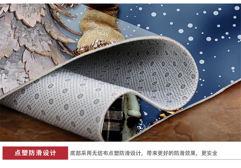 Счастливого Рождества круглый коврик половик детской комнаты игровой в