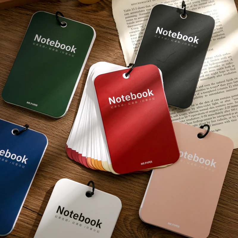 

Color Cute Single hole Mini Loose Leaf Notebook Planner Binder Portable pocket Journal Ring Binder Kawaii School Supplies