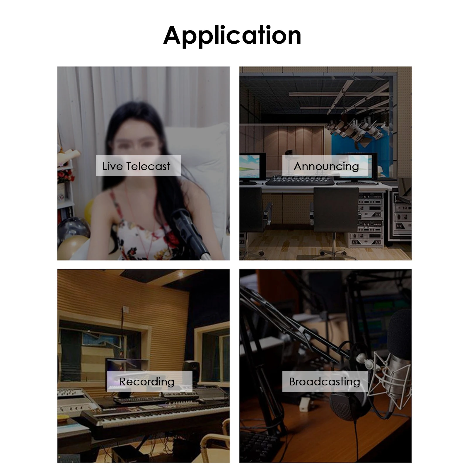 

D8 Mic Stand Adjustable Microphone Suspension Arm Stand with Shock Mount Mic Clip Holder for Live Broadcasting Podcast