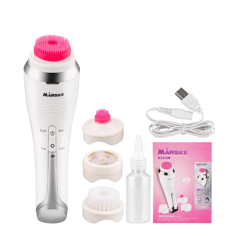 5 в 1 Очищающая щетка для лица Sonic Vibration Silicone Deep Skin Pore чистки угрей моющийся