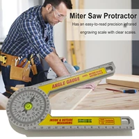 abs miter saw protractor rustproof angle finder scale 360 degree high precision oblique cutting goniometer plastic level