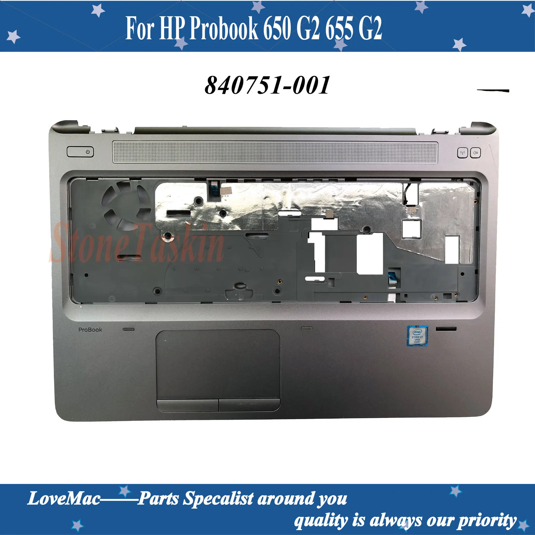 

High quality For HP Probook 650 G2 655 G2 Top Cover Palmrest Upper Case 840751-001 100% tested