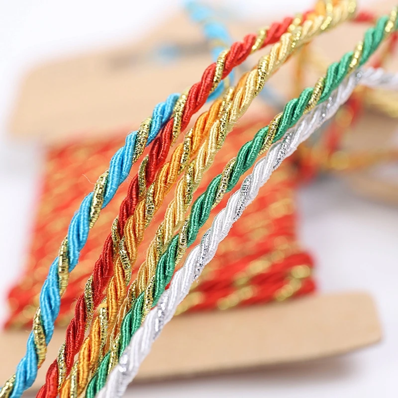 1 5 мм золотые и серебряные витые шнуры для сделай сам поделки ручной работы