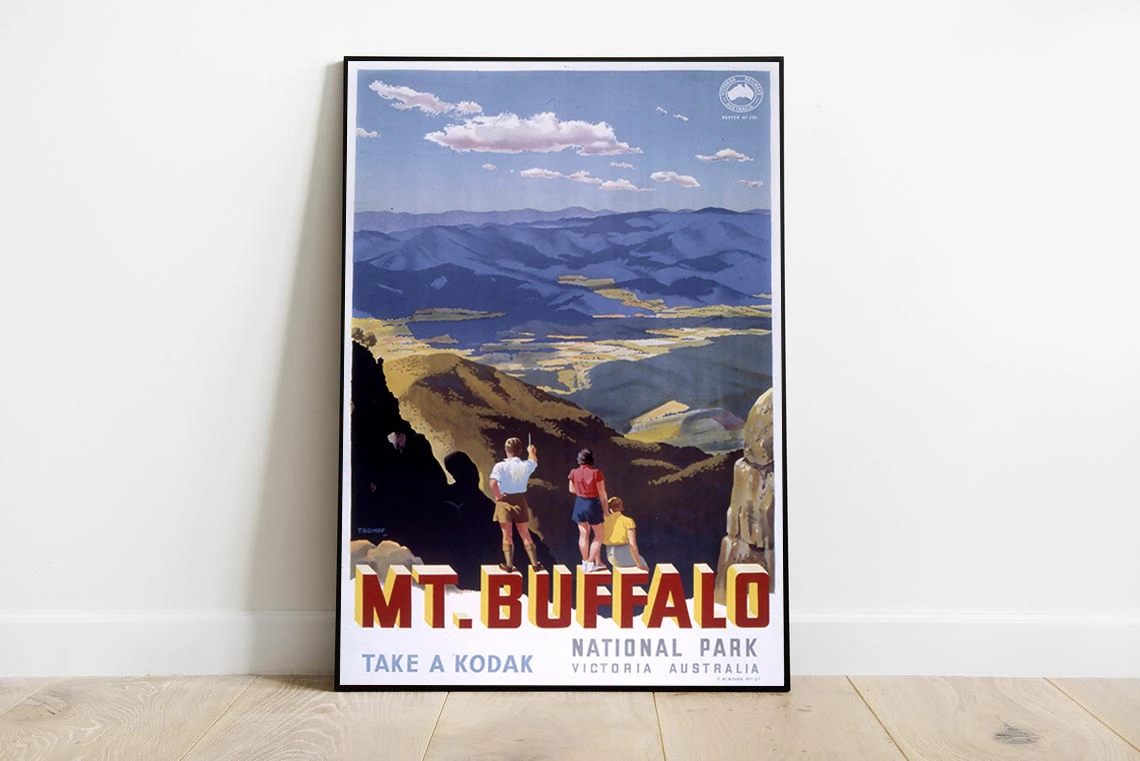 Mt buffalo Австралия mt постер для путешествий живопись travel настенный | Дом и сад