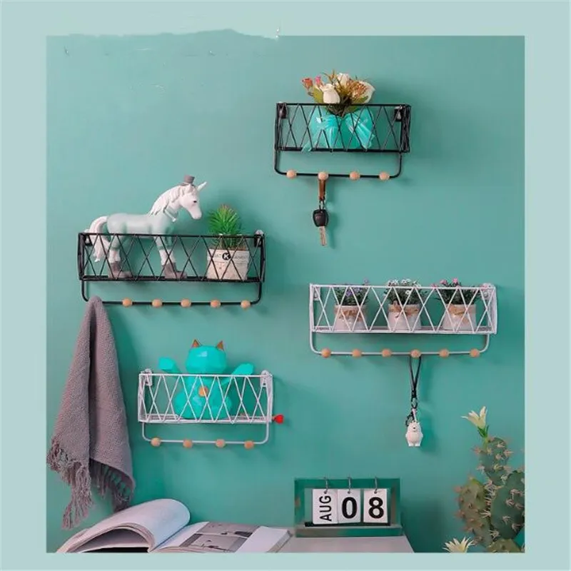 Настенный Железный органайзер крючки для хранения полотенец и ключей украшение