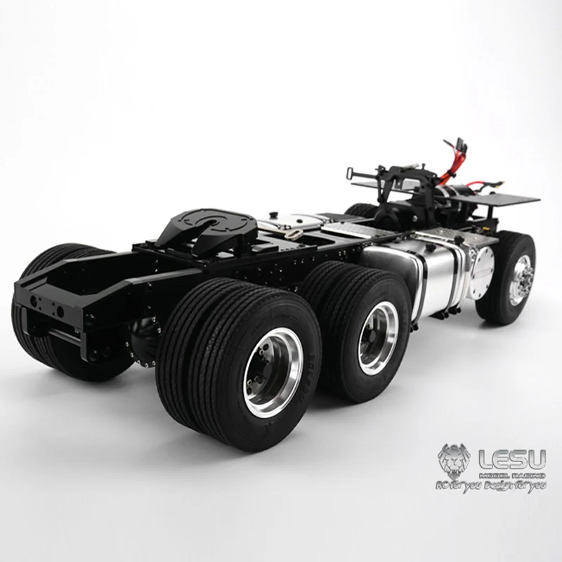 1/14 RC LESU 6x6 металлический корпус оси сервопривод двигателя для трактора грузовика