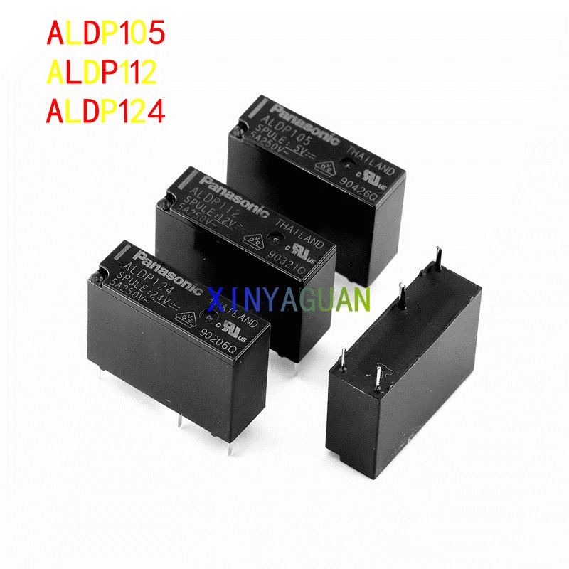 10 шт./лот 100% Новые оригинальные реле ALDP105 ALDP112 ALDP124 DC5V / 12V 24V 4Pin 5A 250V может заменить