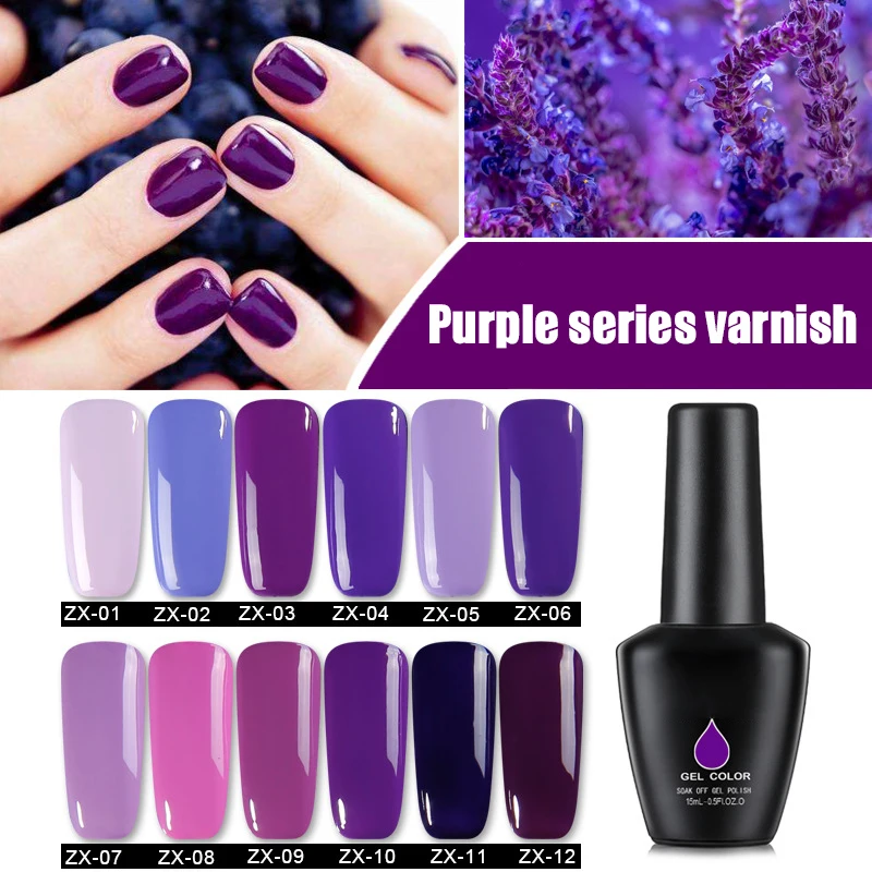 Lavender Violets Uv Led Soak Off Nail Gel Polish Salon Professional Manicure Supplies Гель Лак Для Ногтей Nails Accesorios