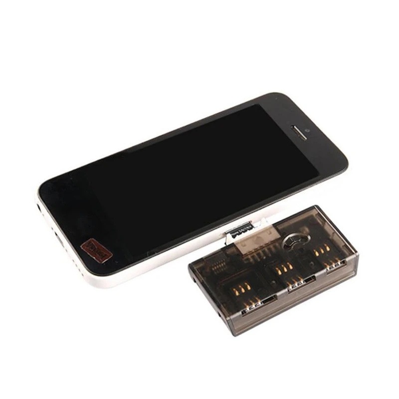 Адаптер для SIM-карты с 4 слотами устройство чтения SIM-карт несколькими Mini SIM Nano