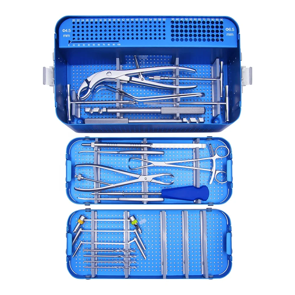 

Factory Price Bone Surgical Instrument Sets Large Fragment Instrument Set Basic Orthopedic Instrument Set for Trauma Plate