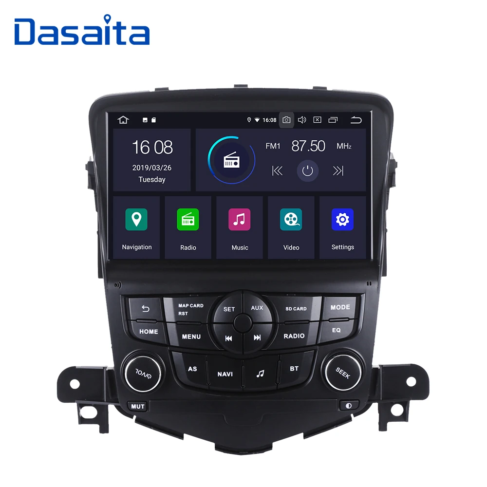 Автомобильный GPS-плеер Dasaita 8 дюймов Android 10 0 навигация для Chevrolet Cruze 2008-2011 2 ГБ + 16