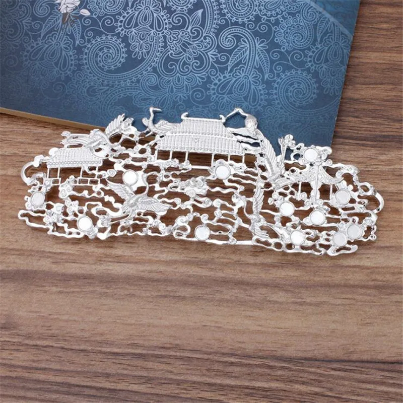 

SIXTY TOWFISH 1 Piece DIY Jewelry Accessories 64*166mm Alloy Ancient Retro Style Materials Flower Charms