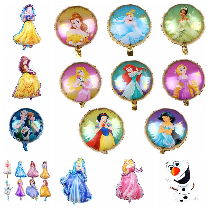 1pc Princess Snow White Aurora Cinderella Ariel Foil Ball Birthday Proposal Party Decoration Inflatable Toys Balloon Supplies - купить по