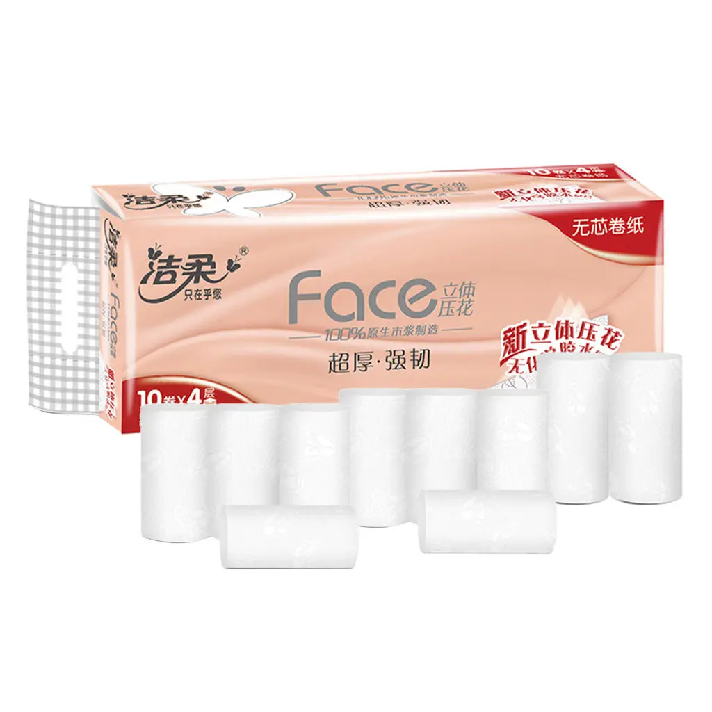 

Мягкая туалетная бумага, рулон бумаги, бытовая смываемая шелковая 4-слойная настольная бумага