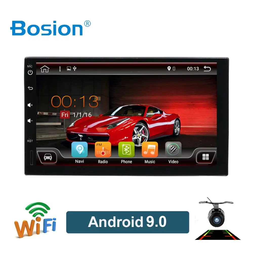 Bosion 2 din Автомобильный Радио gps android 9,0 автомобильный стерео Кассетный плеер рекордер радио тюнер gps навигация RDS SWC wifi BT четырехъядерный