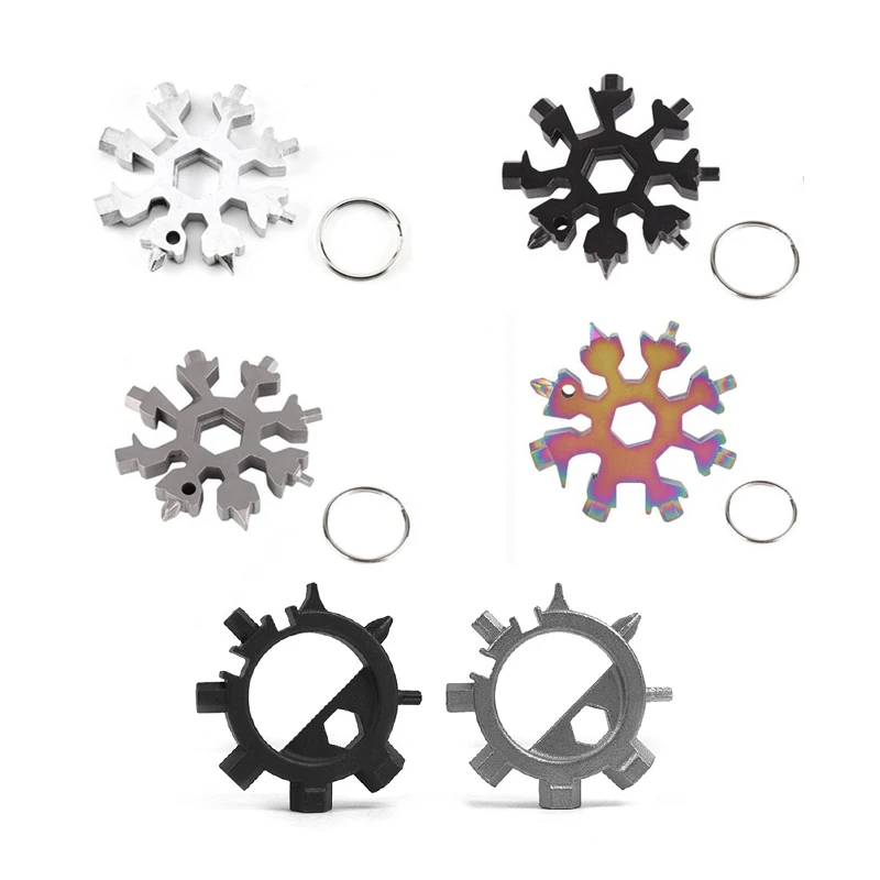 

12/18 в 1, многофункциональный инструмент для снега, брелок, инструменты для ремонта, открывалка для бутылок для выживания на природе, отвертка...