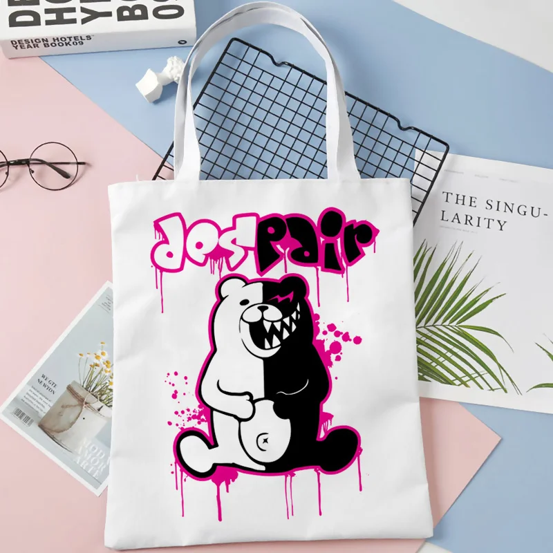 

Сумка для покупок Danganronpa, многоразовая сумка для покупок из джутовой ткани