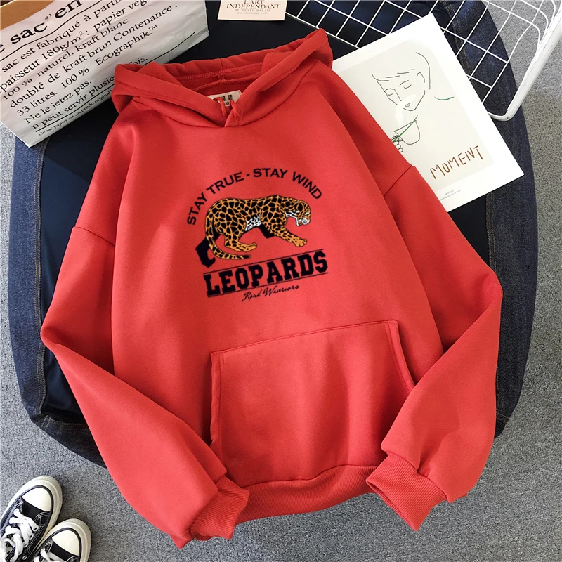 Женская толстовка с надписью Shellsuning Leopards Повседневный пуловер длинными рукавами