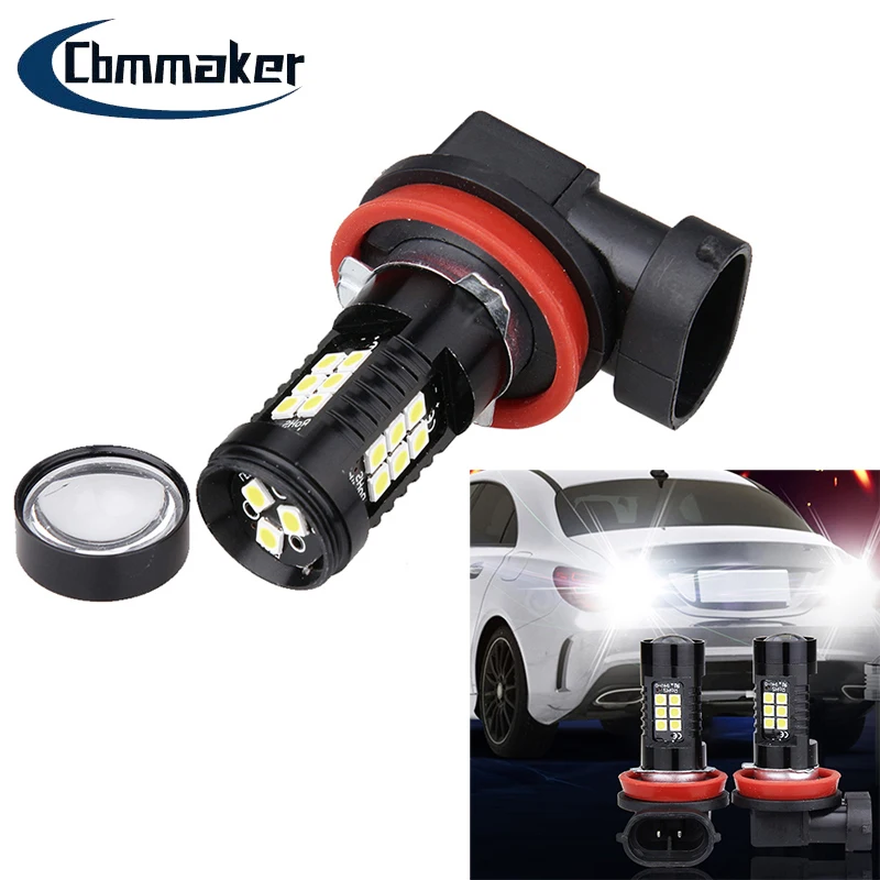 

2PCS Car Headlight Bulbs H8 H11 HB4 9006 H10 H16 LED Fog Lights Bulb 21W 3030SMD 800LM 6000K White Car Driving Lamp Auto Lights