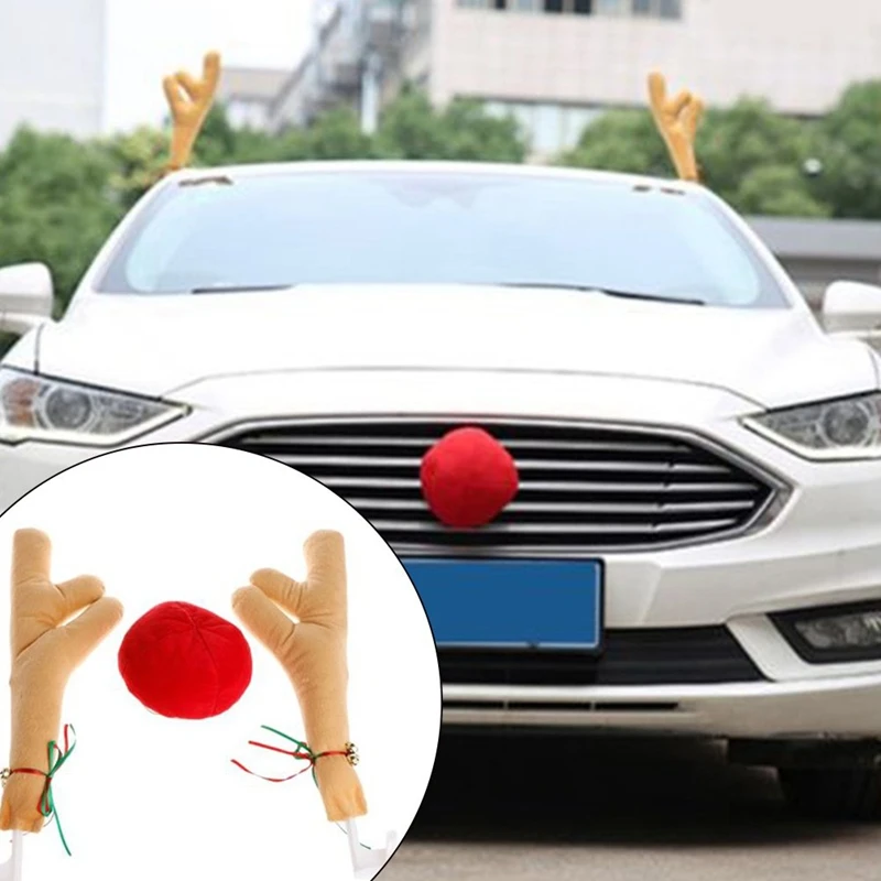 Рождественские украшения для оленьих рогов автомобильные рождественские набор