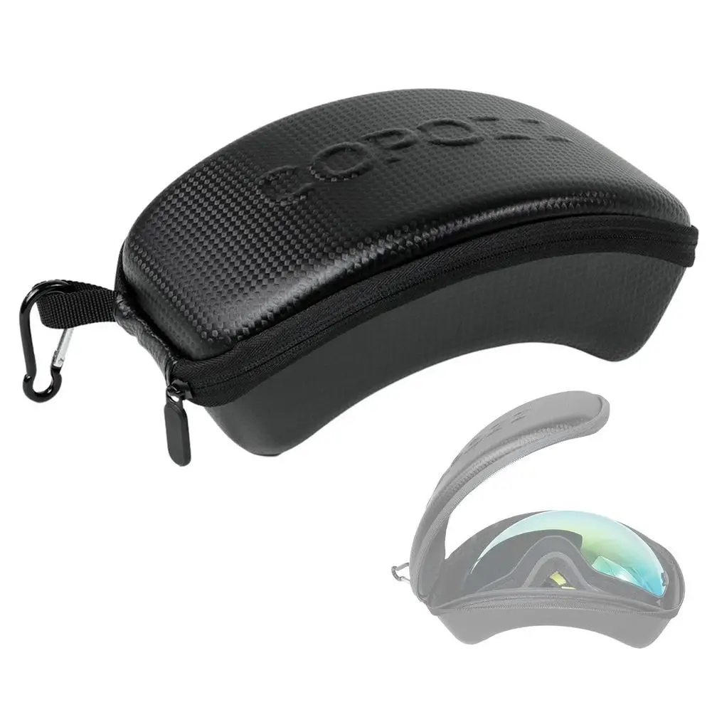 

Чехол для лыжных очков, защитный чехол для очков из ЭВА, жесткий футляр на молнии с пряжкой для снежного спорта, подходит для любых форм, проч...