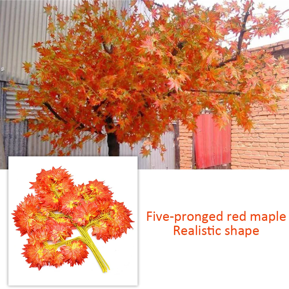 Искусственные листья фикус Microcarpa 12 шт./лот пластиковые ветки дерева уличные