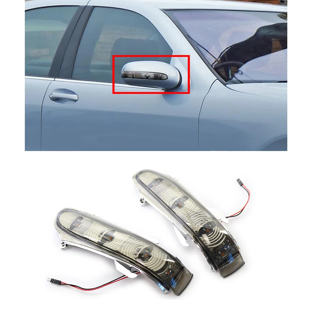 Car LED Mirror Indicator Turn Signal Light RearView Lamp For Mercedes-Benz S-Class W220 1999-2002 CL-Class W215 1999-2003 | Автомобили и