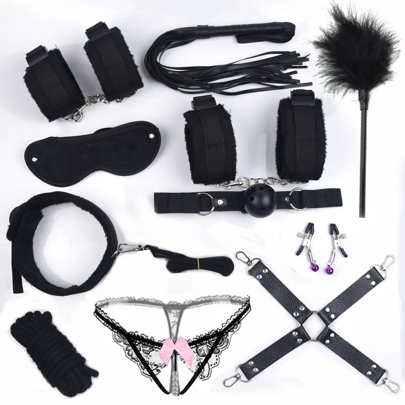 11 шт. фетиш бдсм Секс Бандаж сдержанный нейлон эротические интимные игрушки для