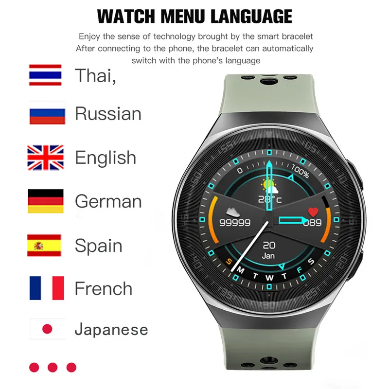 

2021 New Bluetooth Call Smart Watch Men 8G Memory Card Music Player smartwatch For Android ios Phone Waterproof Fitness Tracker