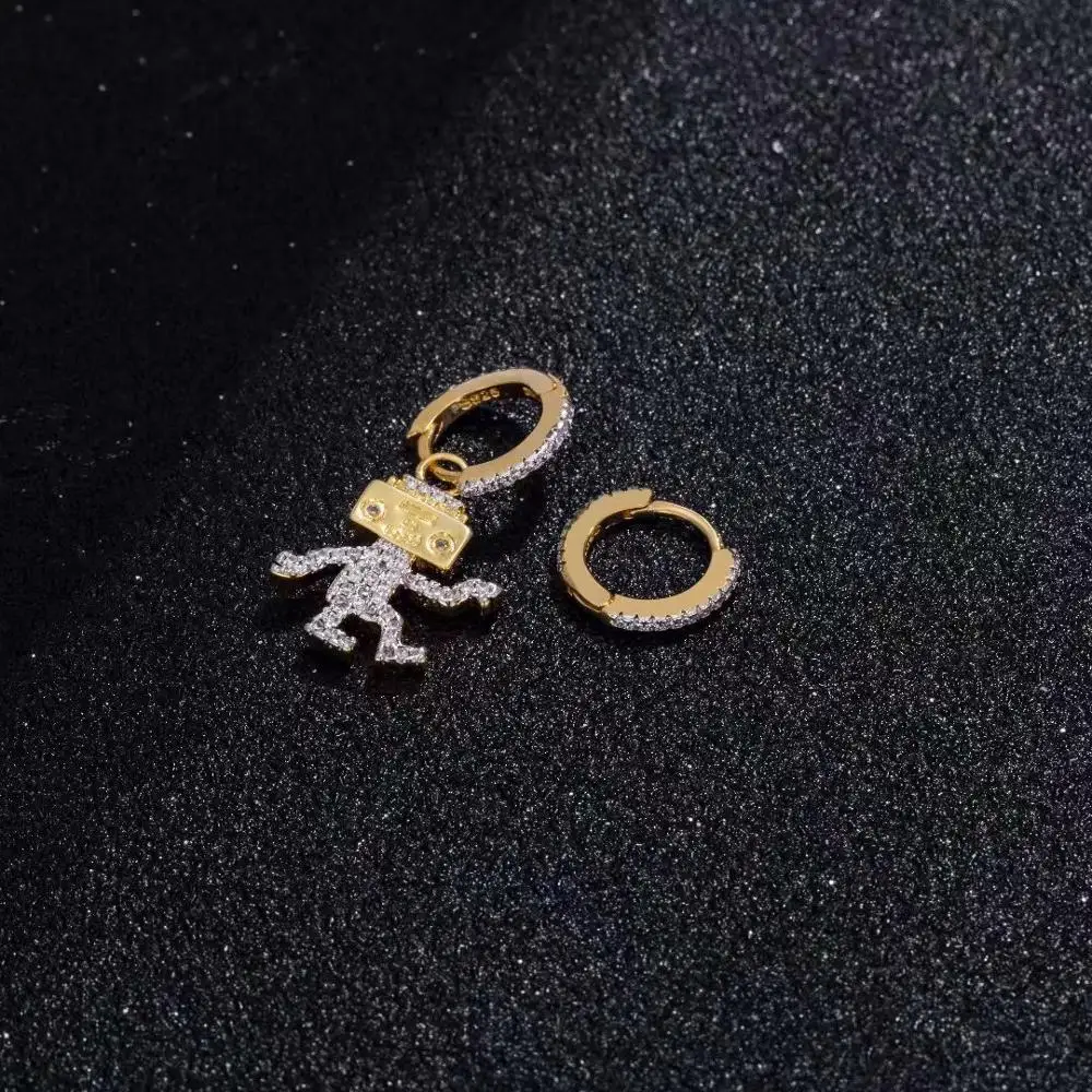 Роскошные ювелирные изделия Креативный дизайн серьги робот технология Future