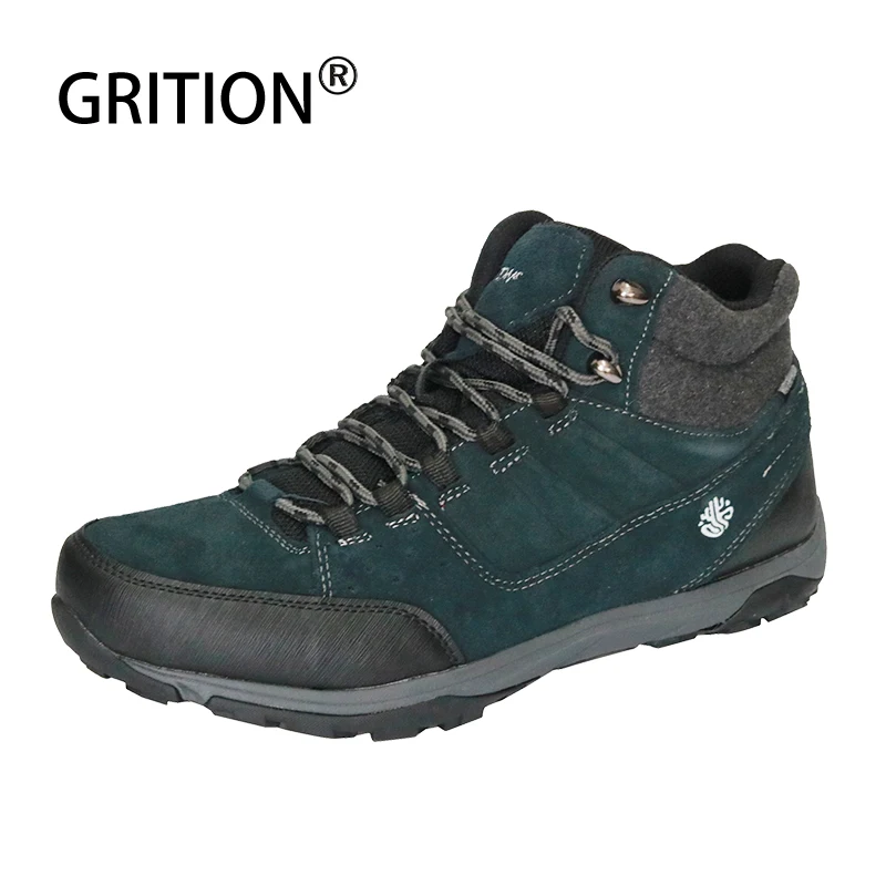 GRITION/мужские замшевые ботинки Зимняя обувь Нескользящая Уличная на плоской