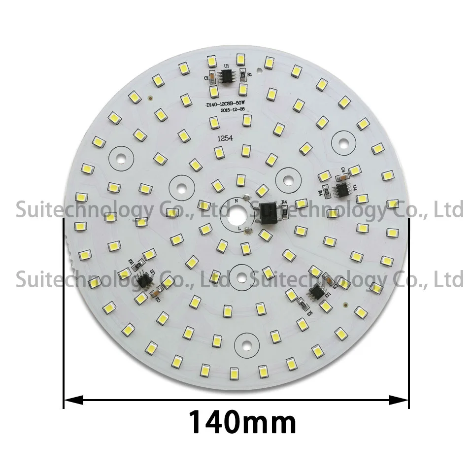 Умный IC 220V светодиодный PCB 50W источник света SMD2835 алюминиевая пластина для high bay
