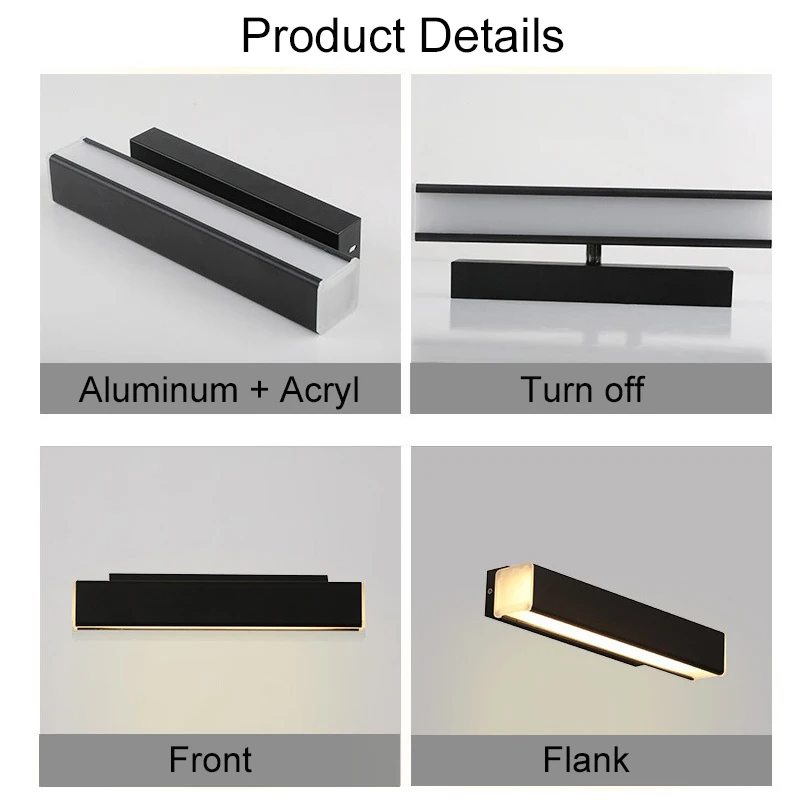 

LED Wall Lamp Modern Nordic Wall Light Vanity Light Mirror Light Rotatable Bedroom Bedside Lamp Living Room Corridor Balcony 10W