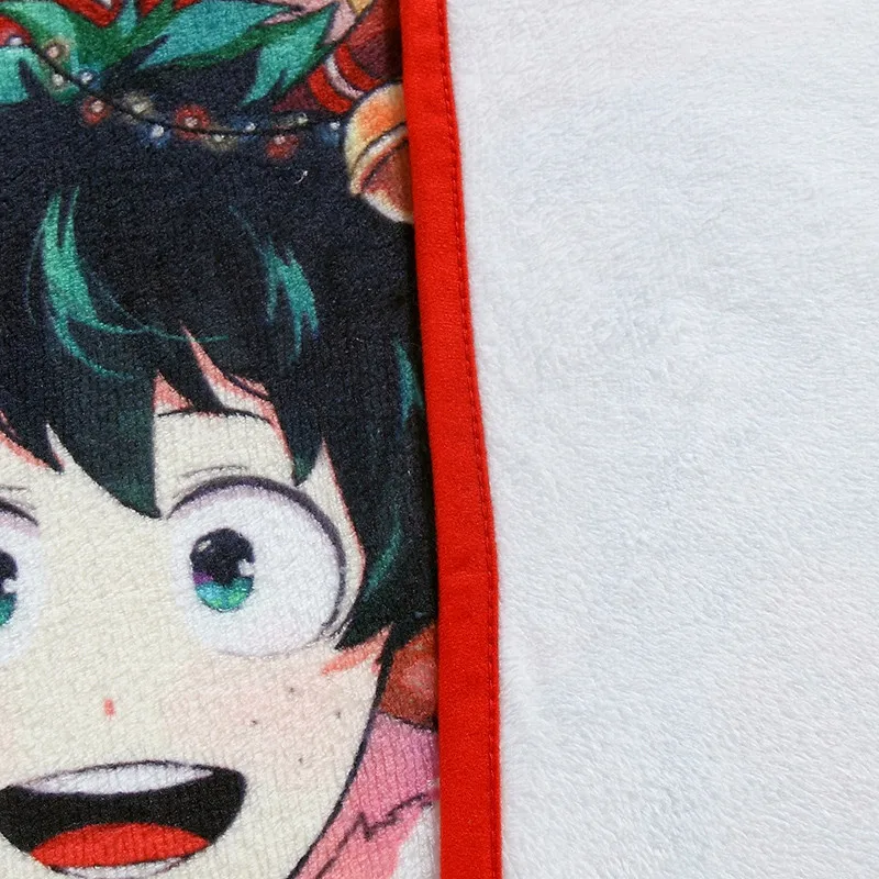 Теплое плюшевое одеяло с героями аниме Моя геройская Академия на Рождество