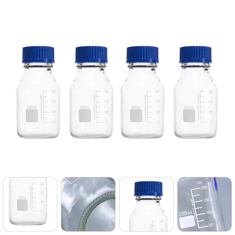 

4 Pcs Practical Great Premium Durable Useful Sample Bottles Bottles for Laboratory Storage Experiment