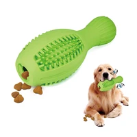 dog chew toy teeth cleaning bite toy chewing sound bowling ball rubber leakage aggressive dog toy for small meduium large breed