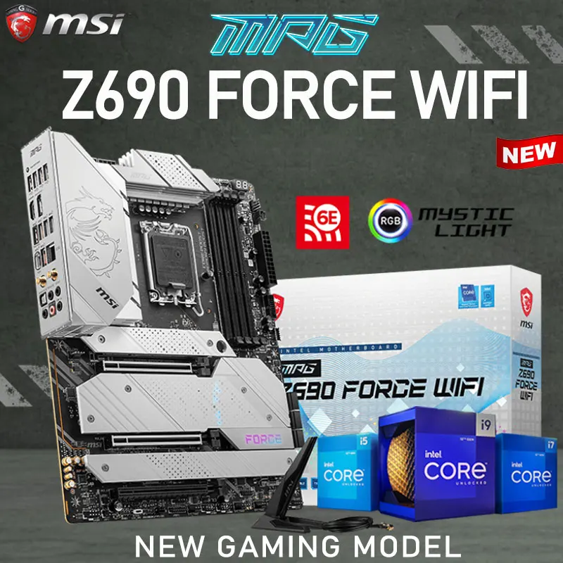 

MSI MPG Z690 FORCE WIFI Motherboard DDR5 128GB LGA 1700 12th Gen Intel M.2 PCI-E 5.0 GAMING Z690 Placa-mãe 1700 Desktop ATX New