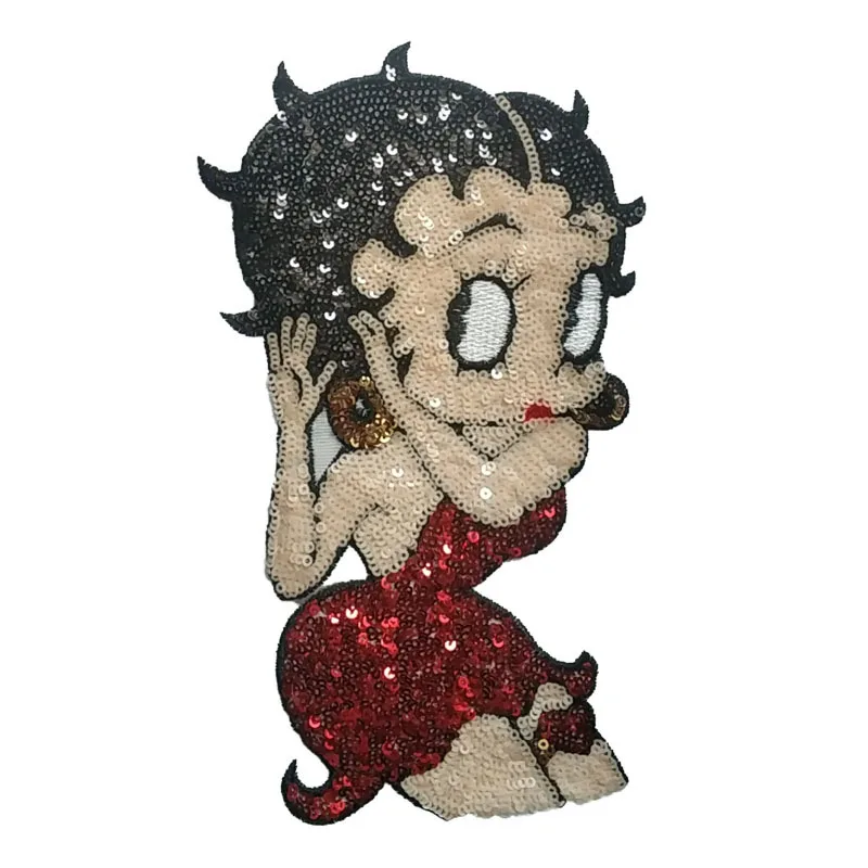 

Patches Patch 1pcs Sexy Lady Girl Cartoon Patch Logo Iron on Embroidered Appliques Badge Sign CostumeApplique Embroidered