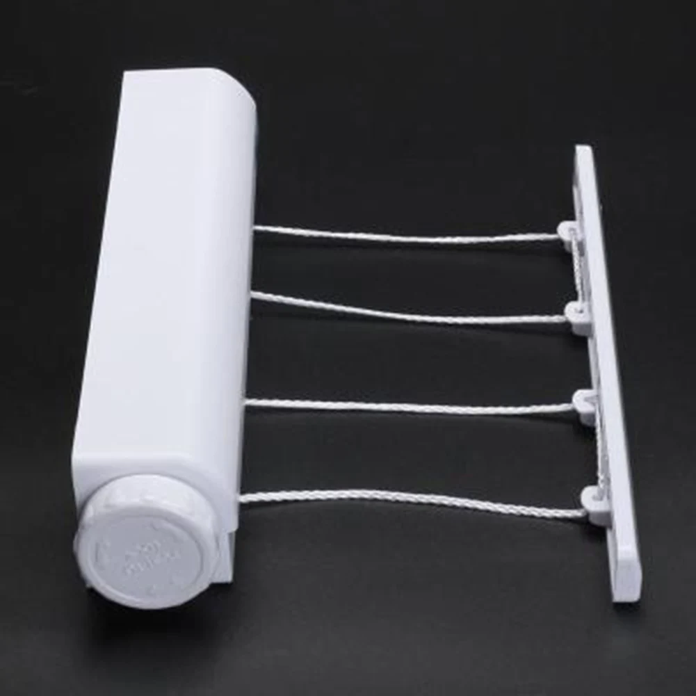 

3.2/3.75m Wall Mounted Clothes Line Retractable Laundry Rope Hanger Indoor Outdoor Clothes Drying Rack Retractable Clothesline